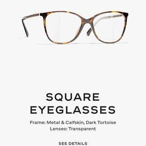 CHANEL Dark Tortoise Square Glasses